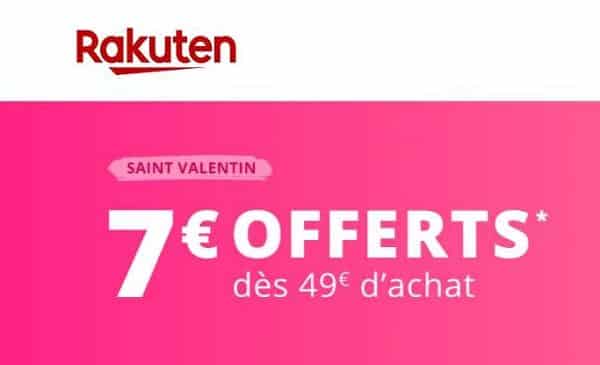 Rakuten Remise De Saint Valentin 7€
