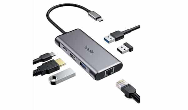 adaptateur HUB USB-C 6 en 1 Aglaia AG-H10 adaptateur HUB USB-C 6 en 1 Aglaia AG-H10