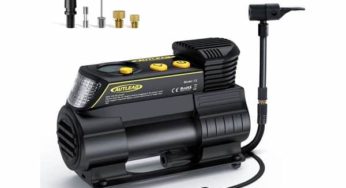 25,87€ compresseur auto puissant 12v avec écran AUTLEAD C2 (40L/Min, 4 adaptateurs et fonction lampe) – port inclus