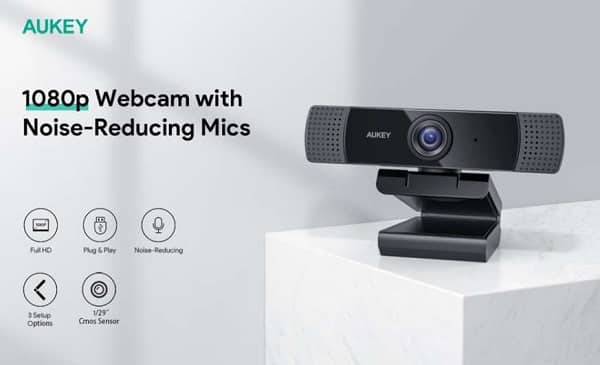 Webcam Haute Définition Full Hd 1080p Aukey Pc Lm1e