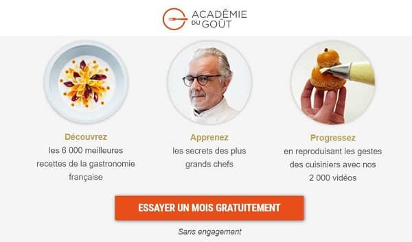 1 Mois D'abonnement Au Site L'académie Du Goût Gratuit