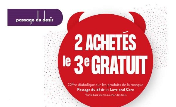 2 Produits Passage Du Désir Achetés = Le Troisième Offert