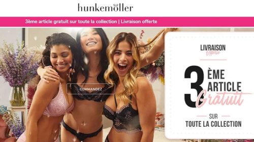 3ème Article Gratuit Sur Toute La Collection Lingerie Hunkemöller + Livraison Domicile Offerte Sans Minimum