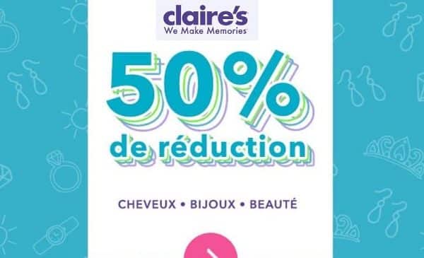 50% De Remise Sur Les Accessoires Beauté, Bijoux Et Cheveux Sur Claire’s