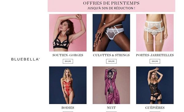 Offre De Printemps Bluebella Jusqu’à 50% Sur La Lingerie