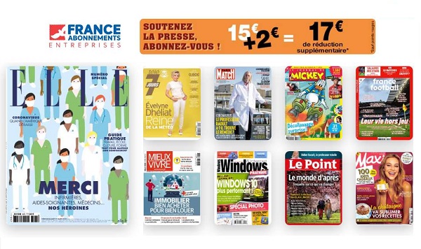 Soutenez La Presse 17€ De Reduction Immédiate Sur Tous Les Abonnements Magazines Sans Minimum D'achat