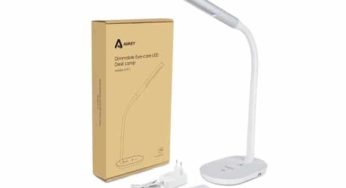 10,99€ lampe de bureau LED flexible blanche 7W Aukey LT-T11 (port de charge USB, 3 niveaux d’intensité, contrôle tactile)
