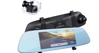 37,99€ la rétroviseur tactile Dashcam + caméra de recul Aukey (détecteur de mouvements, aide au stationnement…)