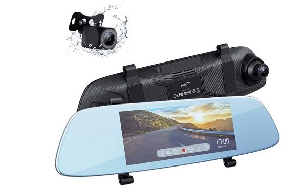 Rétroviseur Tactile Dashcam + Caméra De Recul Aukey