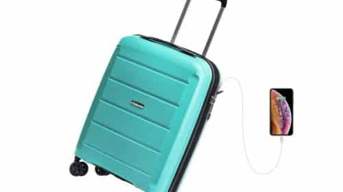 Valise Rigide Légère 32l Reyleo 8 Roulettes Multidirectionnelles, Serrure Tsa Et Port Usb