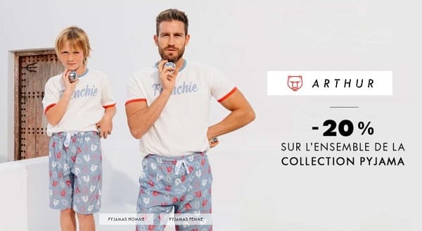 20% De Remise Sur Tous Les Pyjamas Arthur