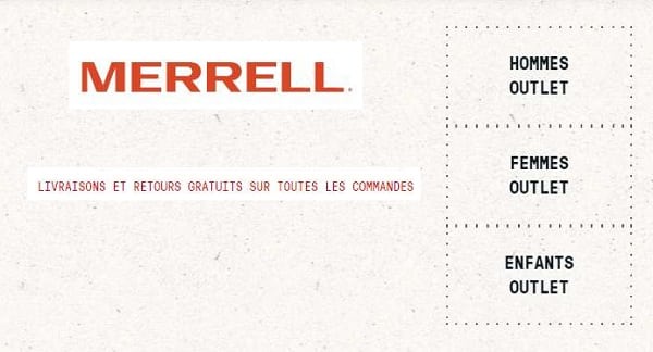 Offre Outlet Merrell