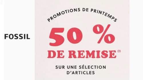 Offre Spéciale Fossil 50% De Remise Sur Une Sélection D’articles