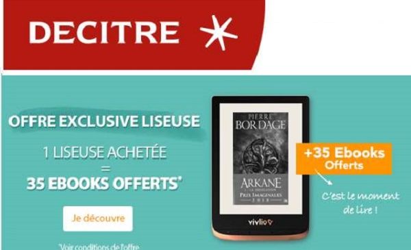 Offre Spéciale Liseuse Vivlio 1 Liseuse Achetée = 1 Pack De 35 Ebooks Offert Par Decitre