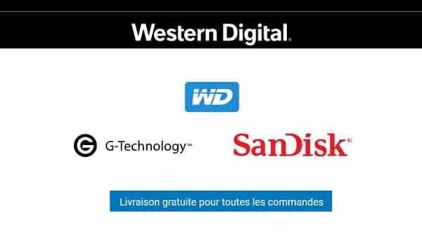 Promotions et livraison gratuite sur Western Digital Store : site officiel WD, SanDisk et G-Technology