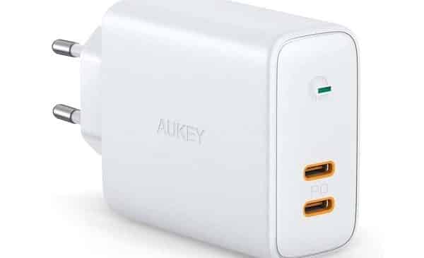 Chargeur Secteur 2 Ports Usb C Power Delivery 3.0 Aukey Pa D2 Blanc