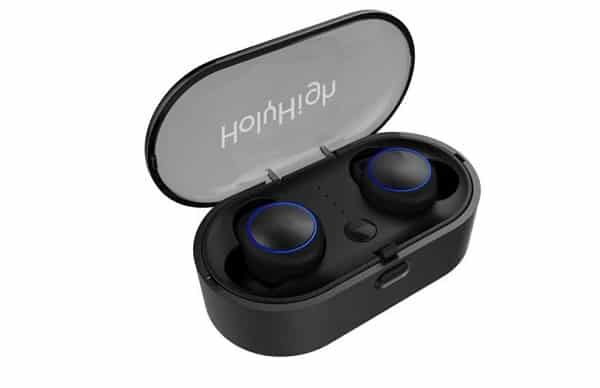19,99€ écouteurs sans fil bluetooth Sport 5.0 Holyhigh T02S (avec micro, Bluetooth 5.0, boitier de charge 20h) – livraison gratuite