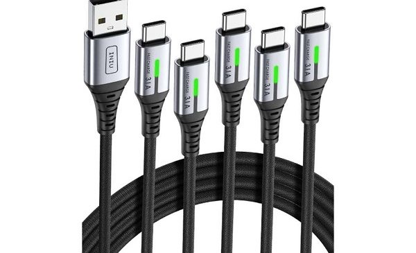 lot de 5 câbles USB C vers USB C Fast charge 3.1A INIU DI-D5C