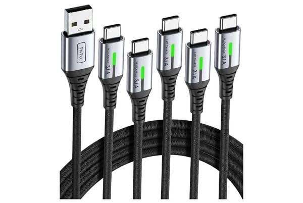 lot de 5 câbles USB C vers USB C Fast charge 3.1A INIU DI-D5C