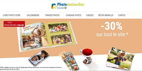 30% De Reduction Sur Tout Le Site Photomoinscher De Leclerc