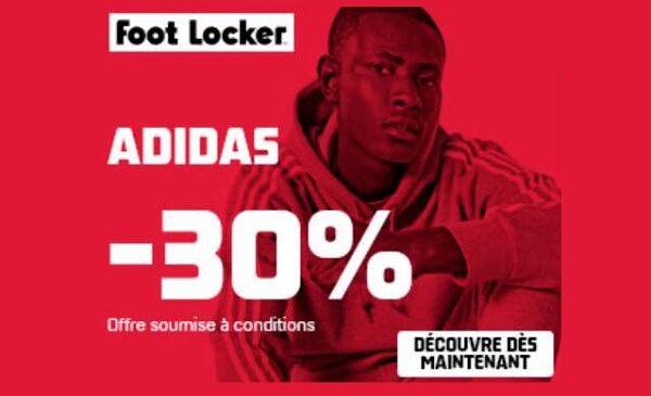 30% de remise sur tous les articles adidas sur foot locker