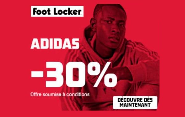 30% de remise sur tous les articles adidas sur foot locker