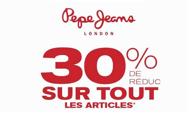 30% De Remise Sur Tout Pepe Jeans