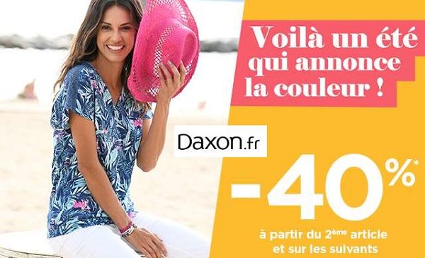 40% De Reduction Sur Votre Commande à Partir Du Second Article Sur Daxon