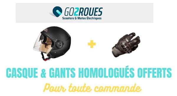 Casque Et Gants Homologués Offerts Pour Tout Achat D'un Scooter Ou Moto électrique Sur Go2roues