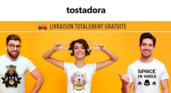 Livraison gratuite sur toutes les commandes sur Tostadora (t-shirts et cadeaux originaux)