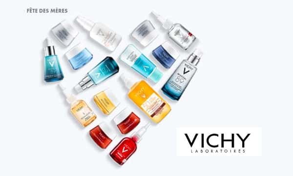 Offre spéciale Fête des Mères Vichy = 15% de remise sur tout le site dès 20€ (-20% dès 40€, -25% dès 60€, -30% dès 80€)