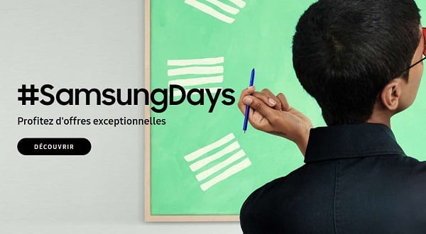 #SamsungDays : offres spéciales et remises sur les smartphones et tablettes jusqu’à lundi (site officiel)