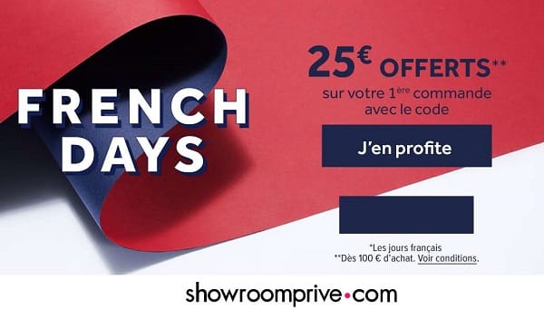 Si Ce N'est Pas Fait Profitez Des French Days Showroomprivé Pour Vous Inscrire Car 25€ Offerts Dès 100€