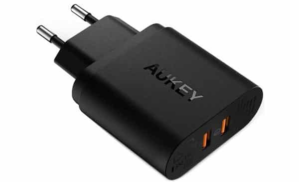 Chargeur Secteur Deux Ports Charge Rapide Usb Aukey Pa T16