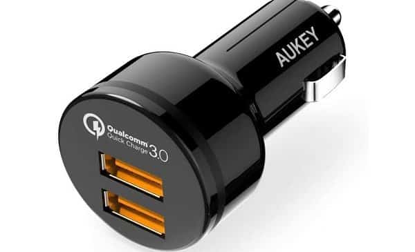 Double Chargeur Usb Quick Charge 3.0 Allume Cigare Aukey Cc T8