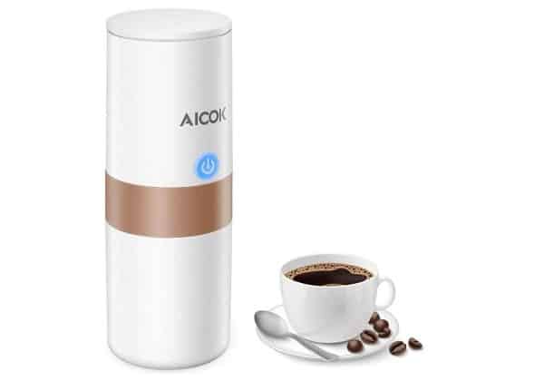 14,99€ machine à café portable 15 bars AICOK (pour café moulu)
