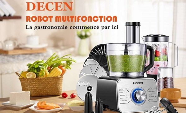 Robot De Cuisine Multifonction Acier Decen 1100w