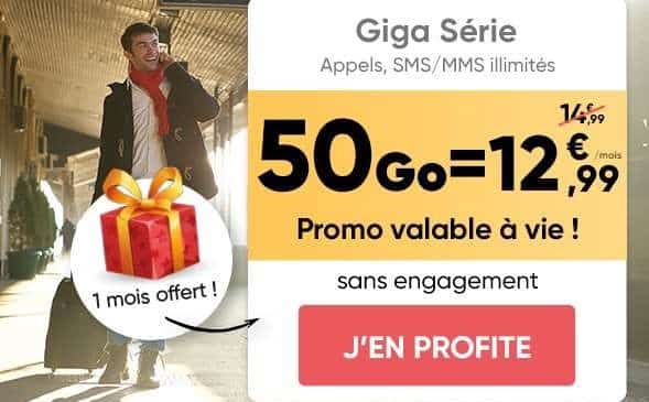 Forfait Giga Série Prixtel 50go