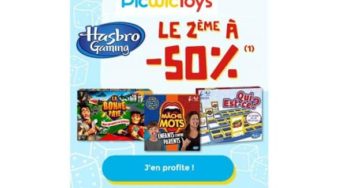 Offre Picwictoys – Hasbro Gaming : le 2ème jeux à -50% (Monopoly, Cluedo, Puissance 4, Trivial Pursuit…)