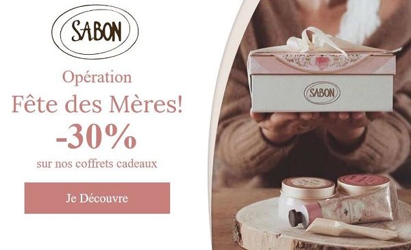 Opération Fête Des Mères Sabon 30% Sur Tous Les Coffrets Cadeaux