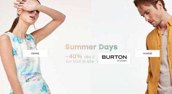 Summer Days Burton 40% De Remise Sur Votre Commande Dés 2 Articles Achetés