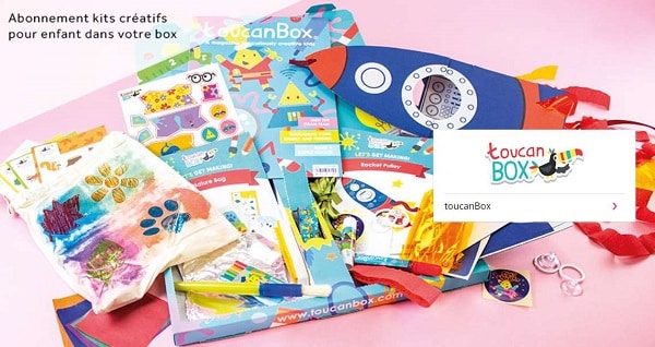 Vente privée kit créatif enfant toucanBox : 3 mois 35€ (au lieu de 49€) / 6 mois 70€ (au lieu de 94€) / 12 mois 135€ (au lieu de 179€)