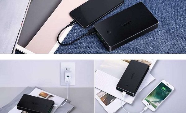 Batterie Externe 2 Ports Usb 20000mah Aukey Pb N36