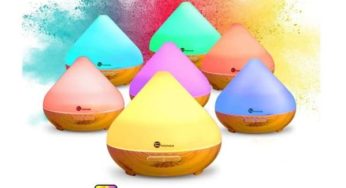 11,99€ diffuseur huile essentielle 300ml et lumineux TaoTronics (minuteur, mode brume, silencieux)