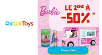1 acheté = le second à moitié prix sur l’univers Barbie (PicWicToys)