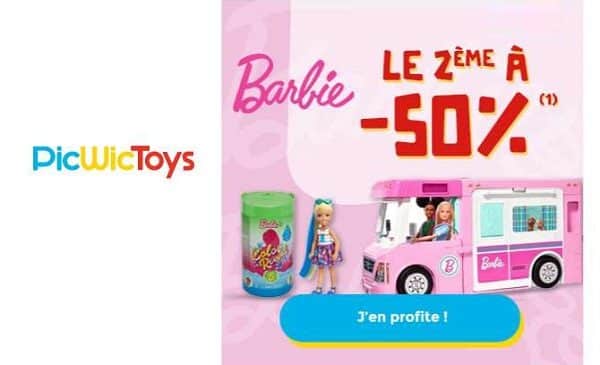 Le Second à Moitié Prix Sur L'univers Barbie Picwictoys