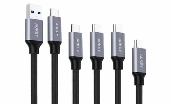 Lot De 5 Câbles Usb C Vers Usb 3.0 Aukey Cb Cmd2