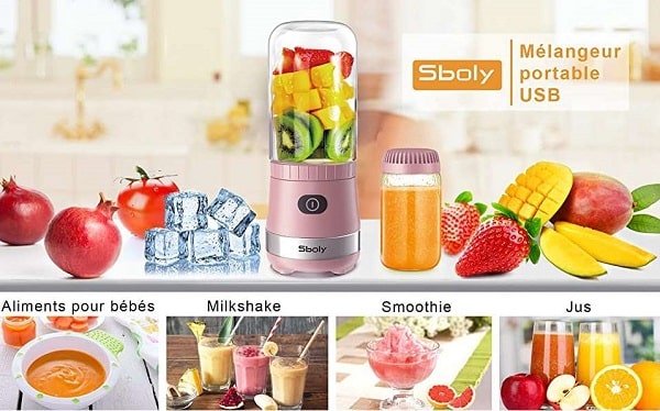 Petit Mixeur Portable Pour Smoothies, Jus.... Rechargeable Sboly