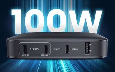 station de charge USB C Power Delivery 100W