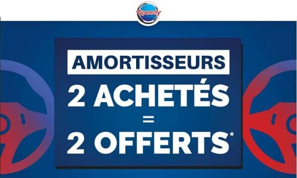 2 Amortisseurs Achetés = 2 Amortisseurs Offerts Avec Speedy